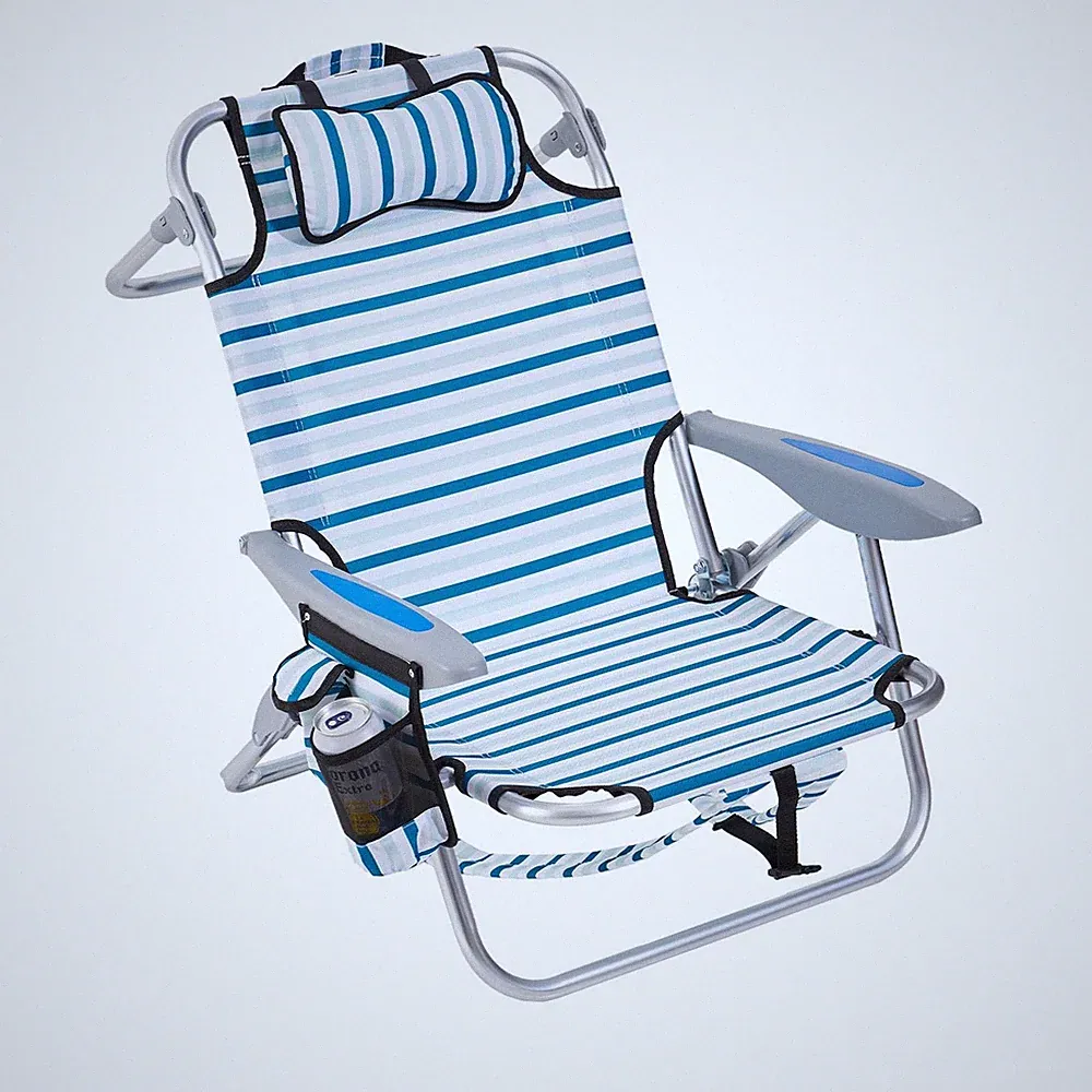 Canpsky Portable Beach Chair 5 Position Lay Flat