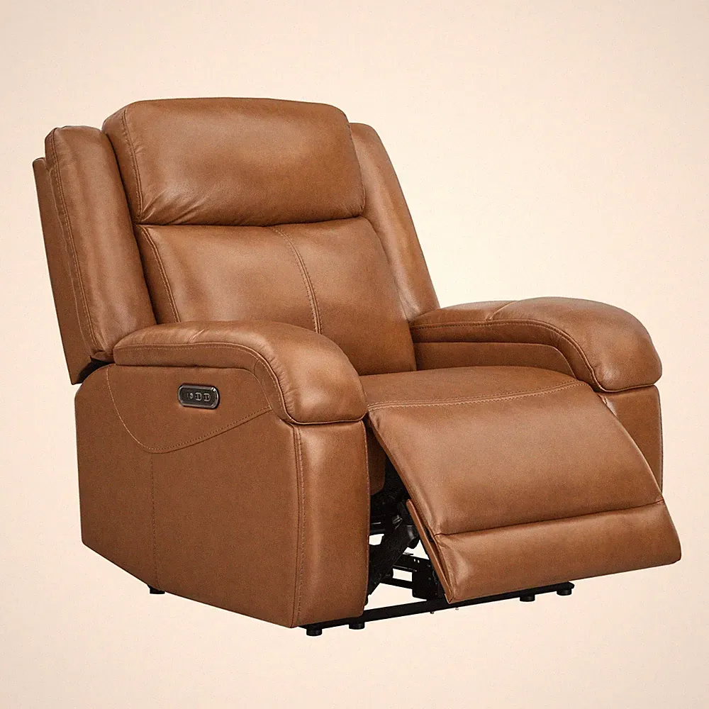 CHITA Genuine Leather Power ReclinerChair Comfortable Recliner w/ Power Headrest