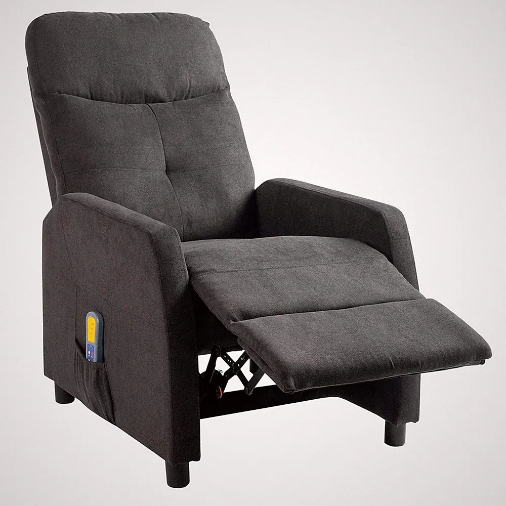FABRIC WITH 6POINT RELAXING MASSAGE HEATING FUNCTION ELECTRIC RECLINER ARM CHAIR