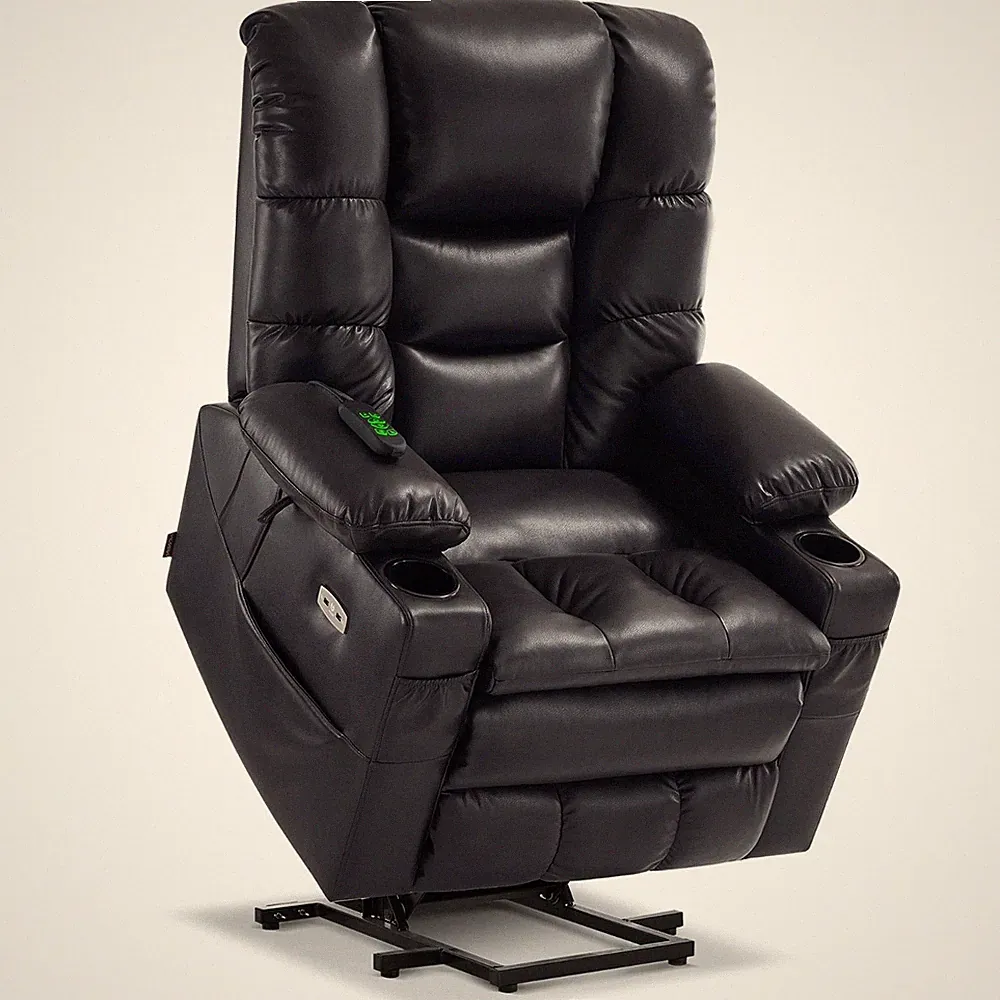 MCombo Large Dual Motor Power Lift Recliner Chair , Faux Leather 7634