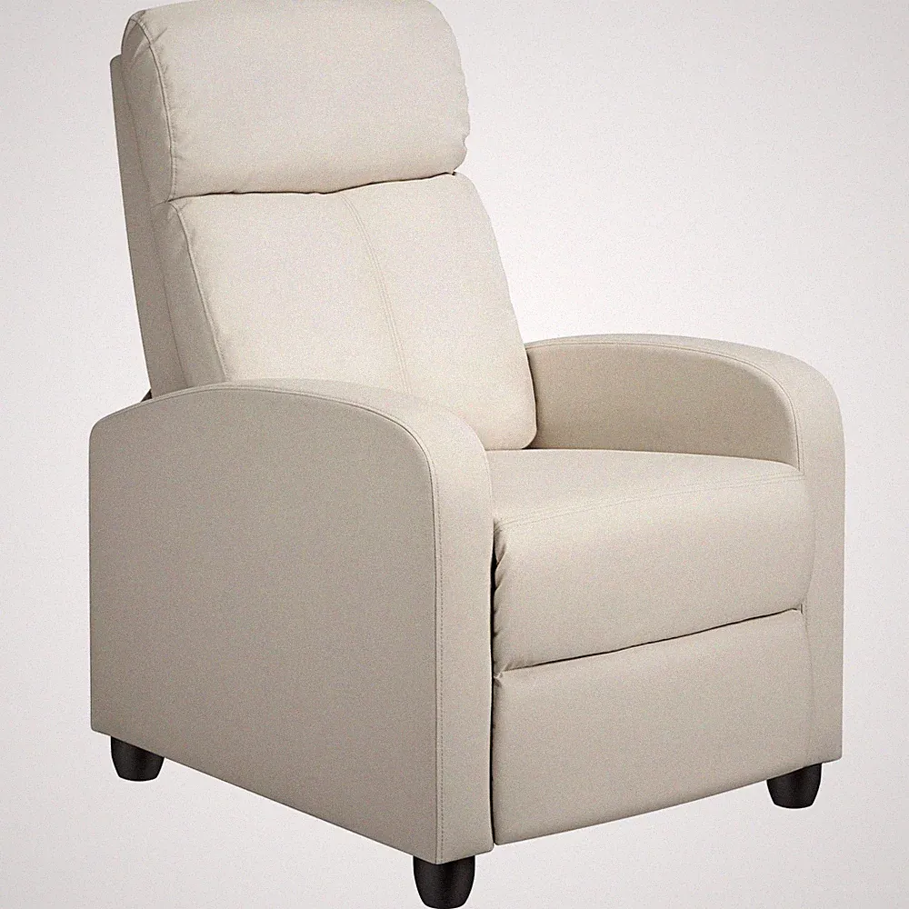 Recliner Chair PU Leather Recliner Sofa Adjustable Modern Single Reclining Chair