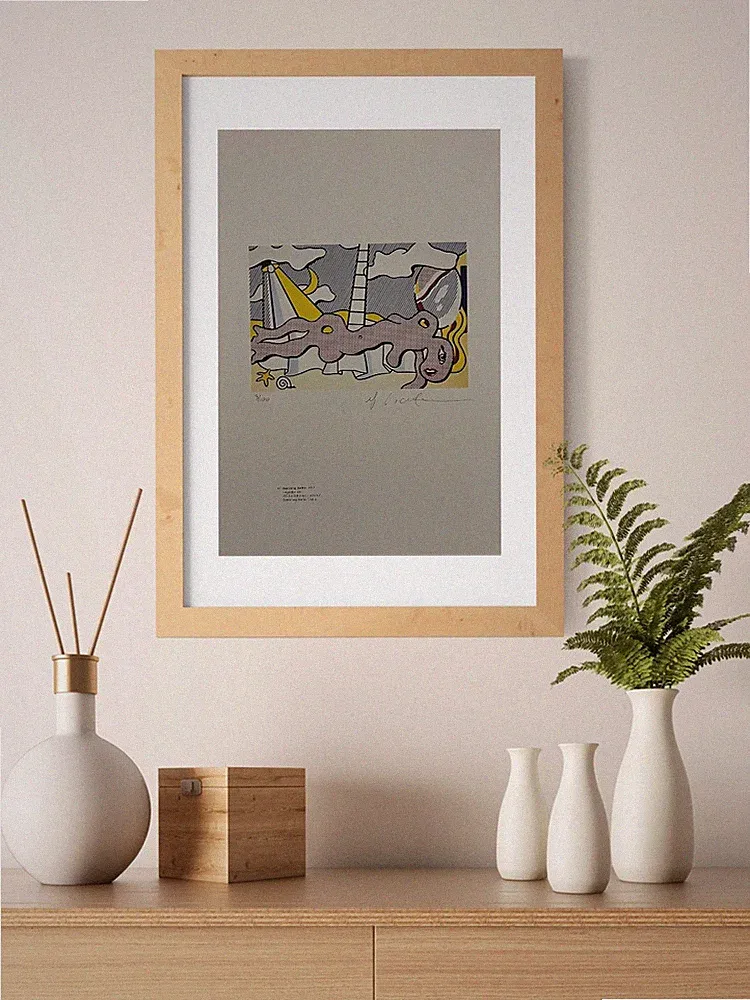 Roy Lichtenstein, Original Print Hand-signed Print + COA & Appraisal of $3,500